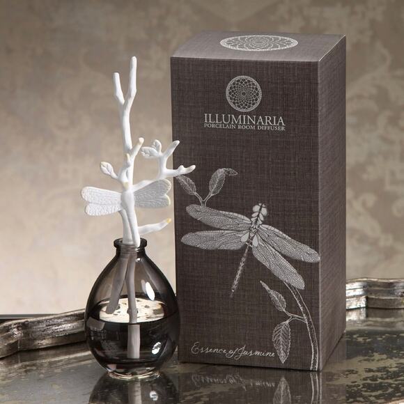 Zodax Other - ILLUMINARIA Porcelain Room Diffuser Essence of Jasmine Dragonfly NEW IN BOX